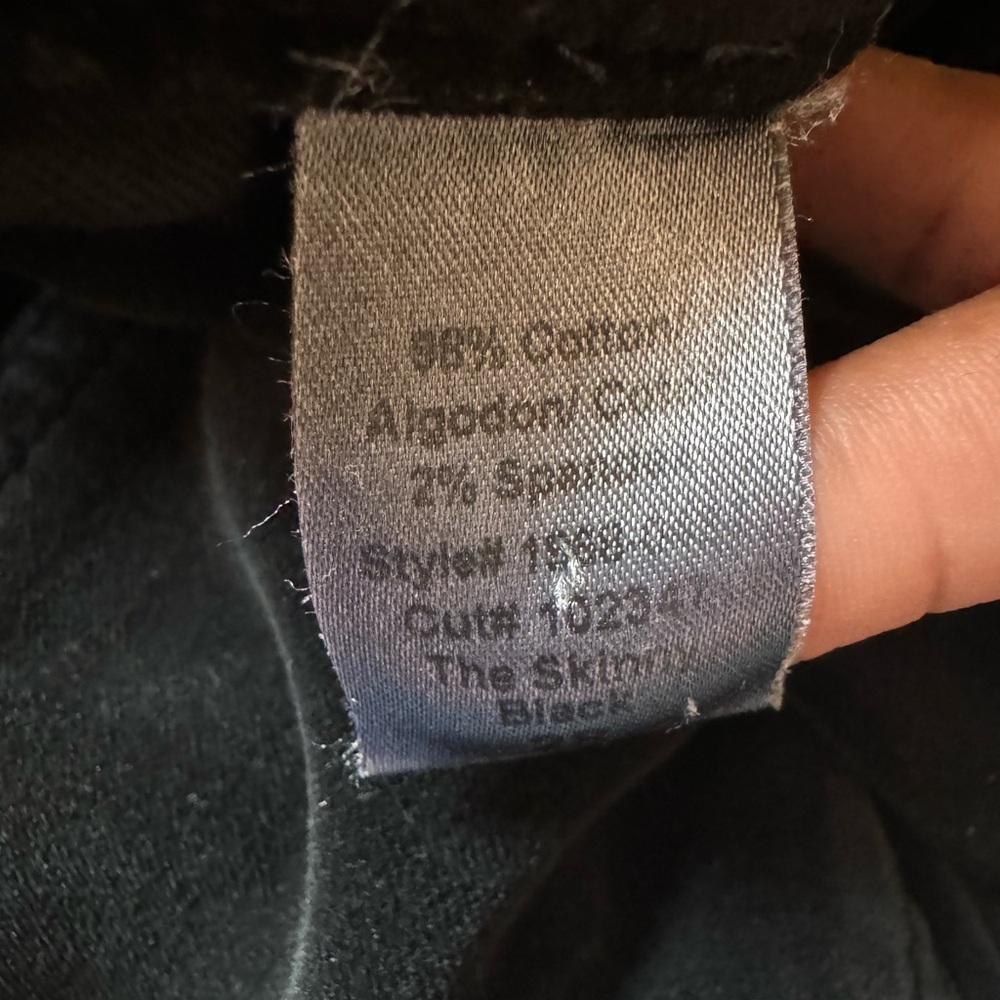 Current/Elliott “The Skinny” Soft Luxe Feel Jeans – Size 28, Black – Made in USA - Picture 7 of 8